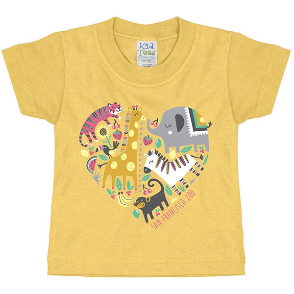 INFANT TEE ZOO HEART COLLAGE