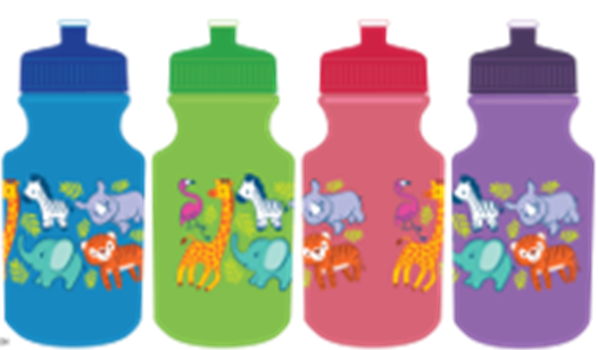 STACKING ZOO WATER BOTTLE ASSORTED COLORS